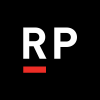 Rightpoint logo, white "R" and "P" and red dash underneath "R"
